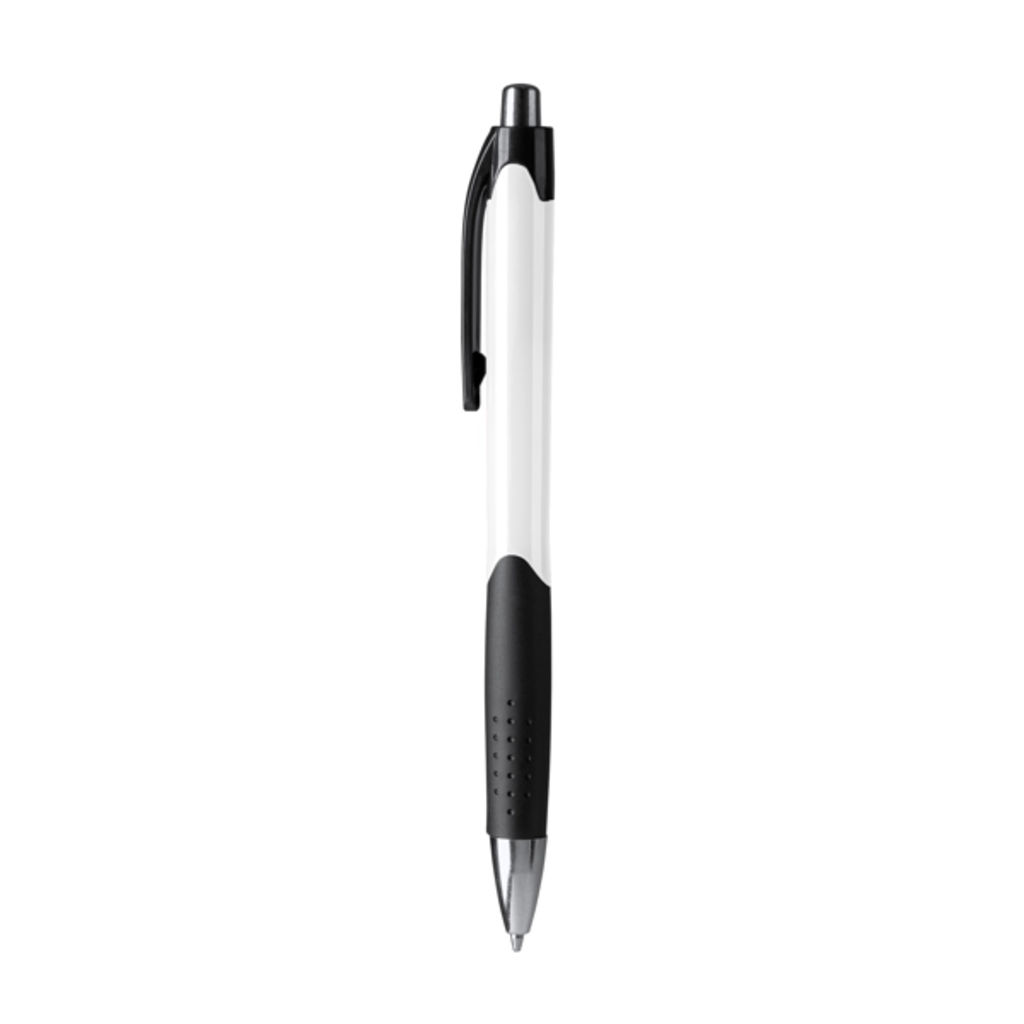 Шариковая ручка из АБС-пластика с кнопкой, цвет белый