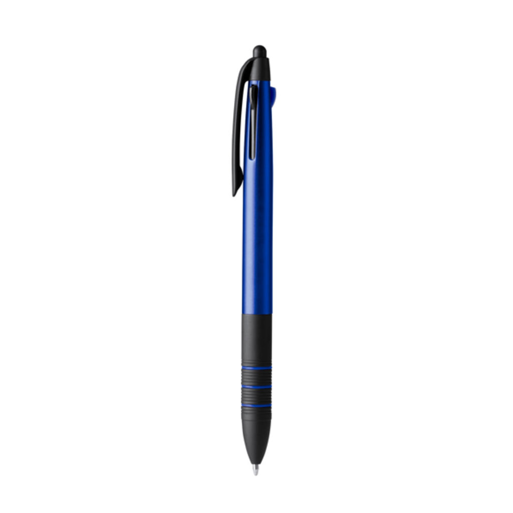 Висувна кулькова ручка з 3 чорнилами, колір синій