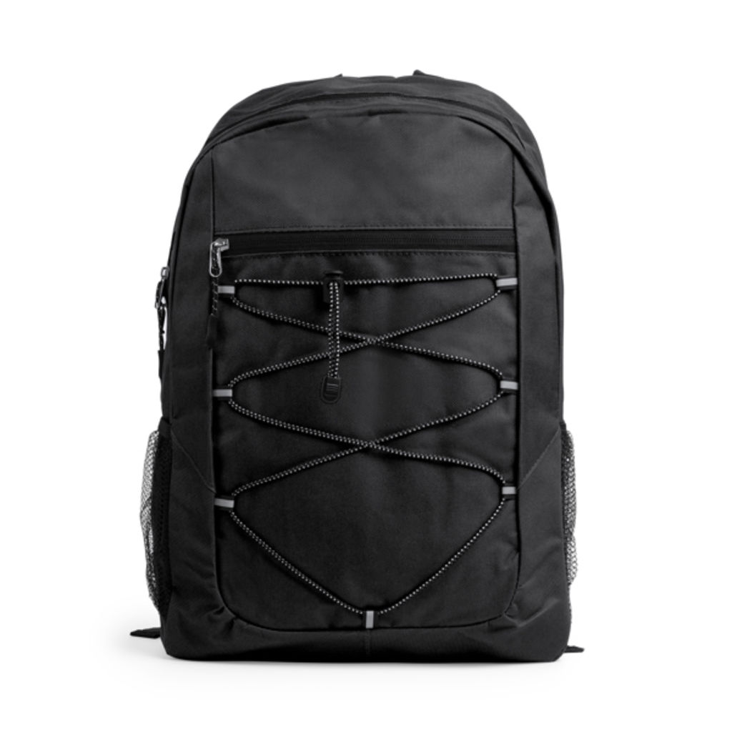 Спортивний рюкзак з поліестеру 600D, колір чорний