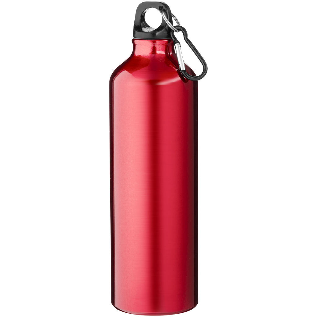 Пляшка для води з карабіном Oregon із переробленого алюмінію, сертифікованого за стандартом RCS, об'ємом 770 мл, колір червоний