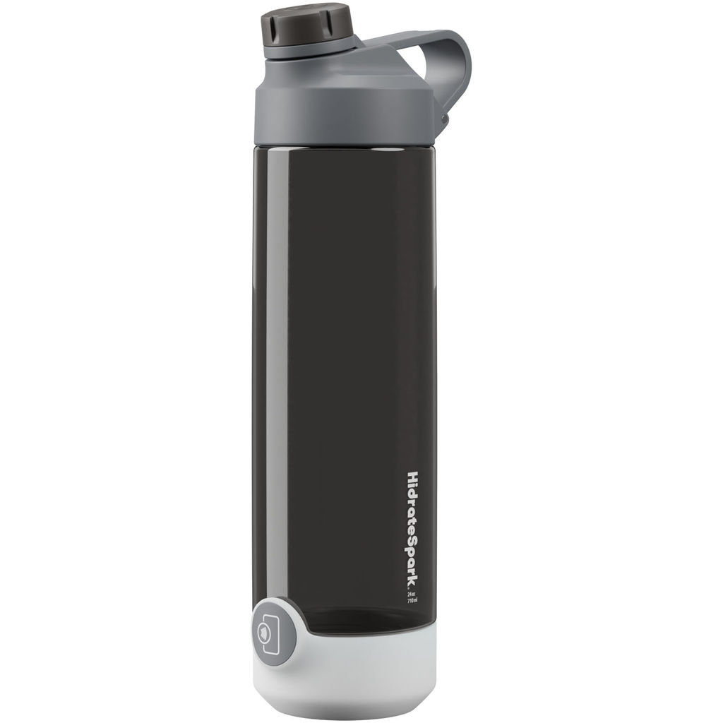 Умная бутылка объемом 710 мл из пластика Tritan™ с вакуумной изоляцией HidrateSpark® TAP, цвет сплошной черный