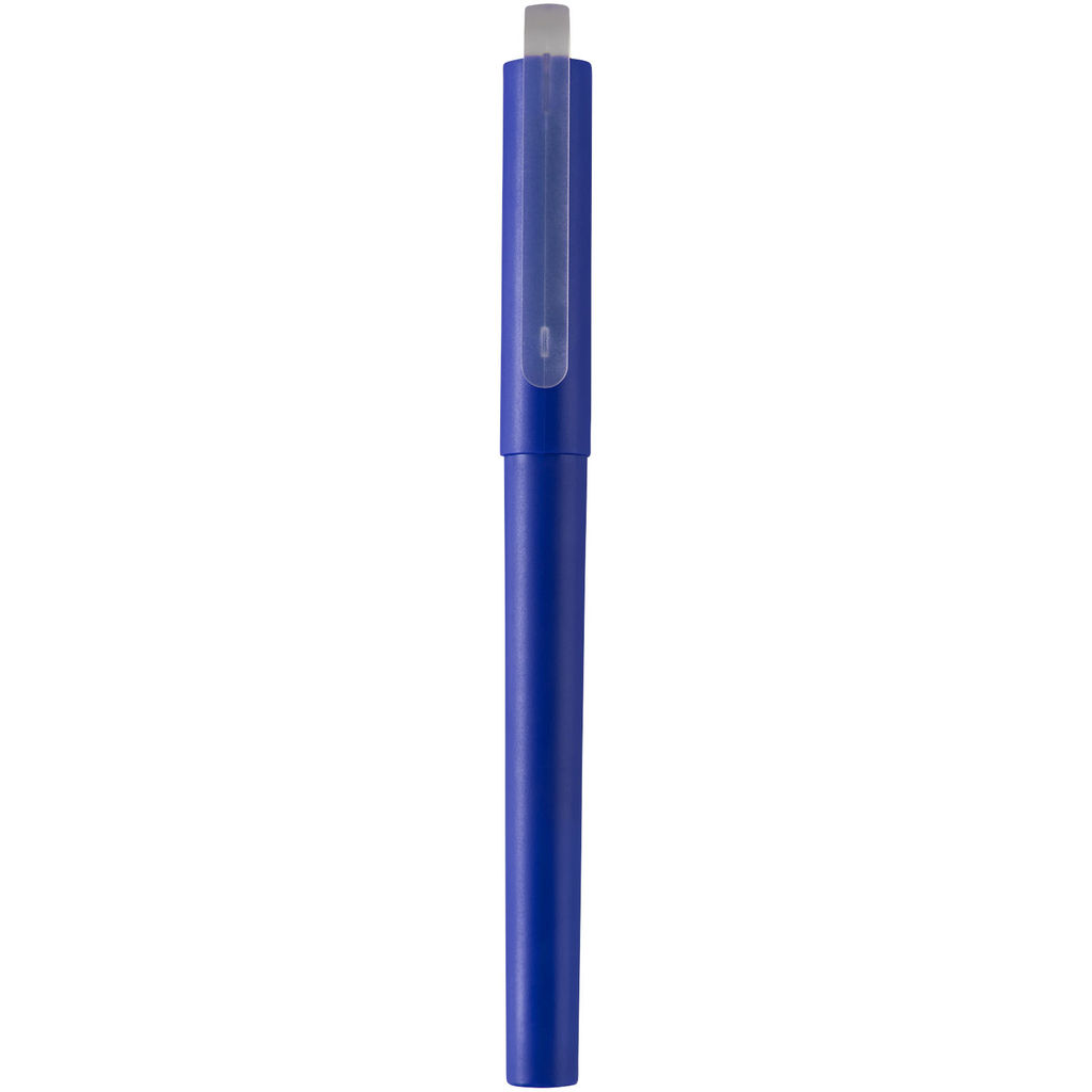 Гелева кулькова ручка Mauna з переробленого PET-пластику, колір яскраво-синій