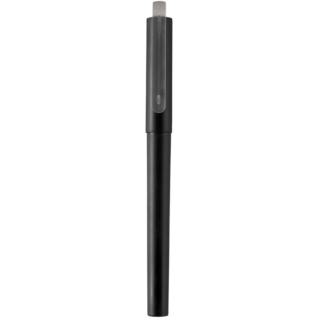 Гелевая шариковая ручка Mauna из переработанного PET-пластика, цвет сплошной черный