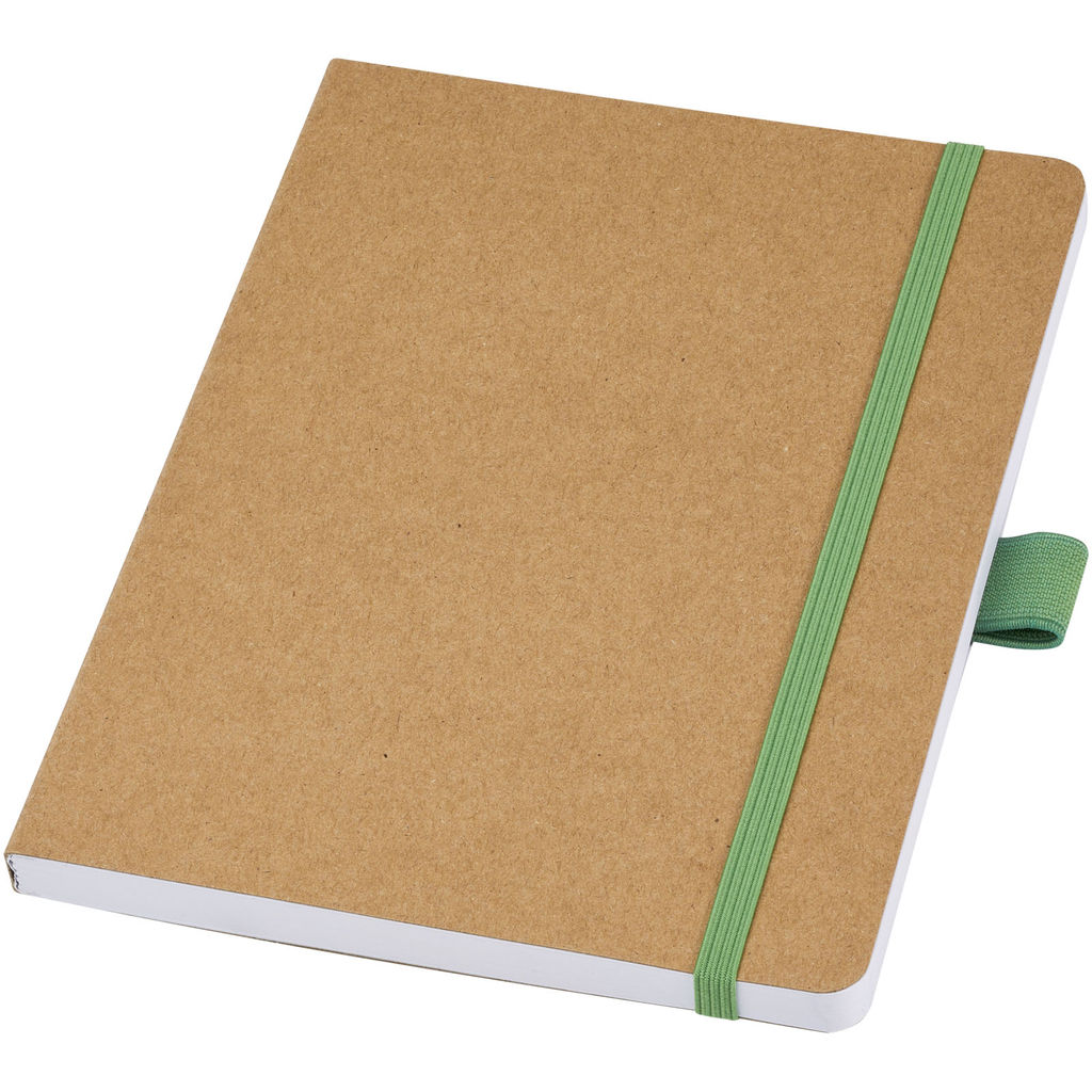 Блокнот Berk из переработанной бумаги, цвет зеленый