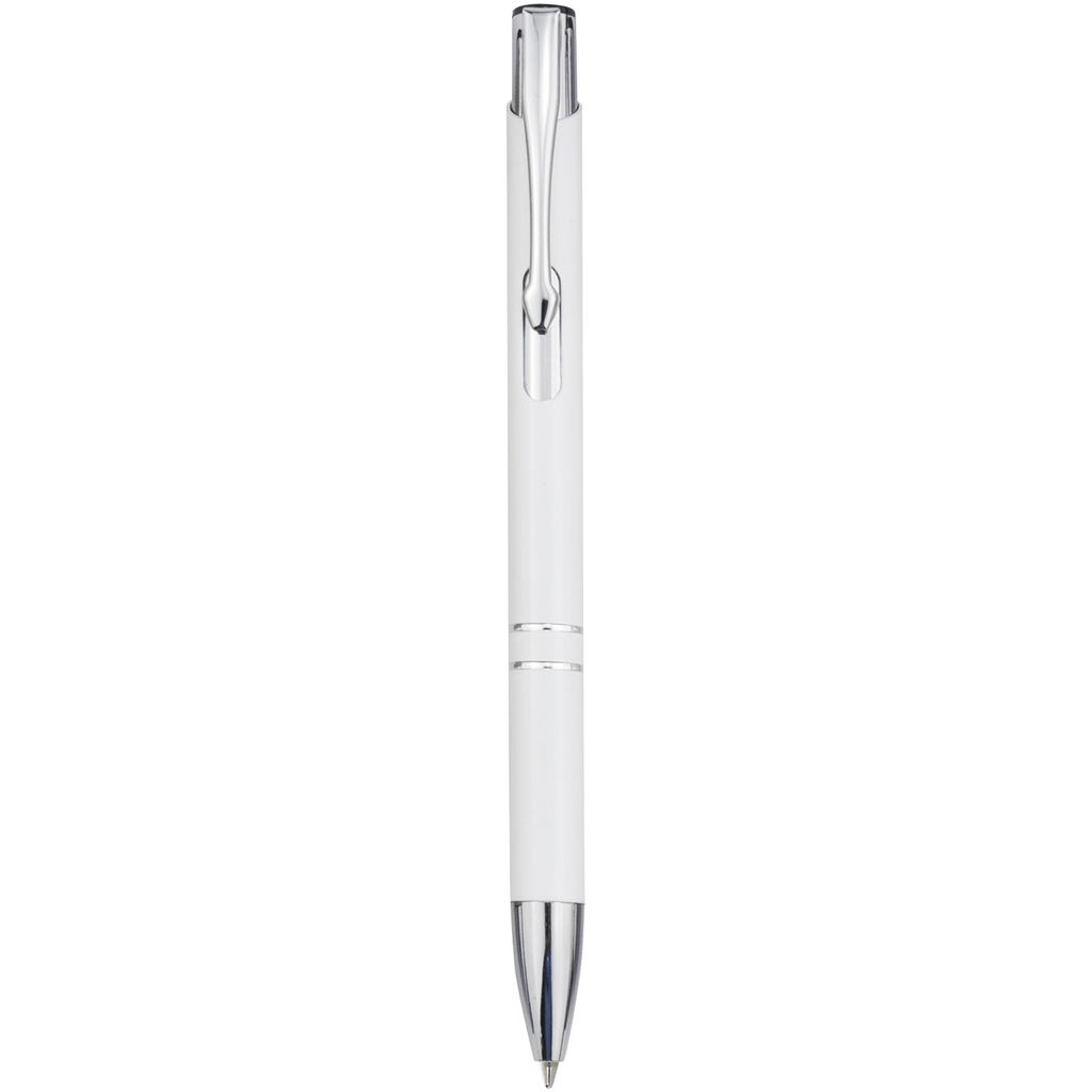 Шариковая ручка Moneta из переработанного алюминия, цвет белый
