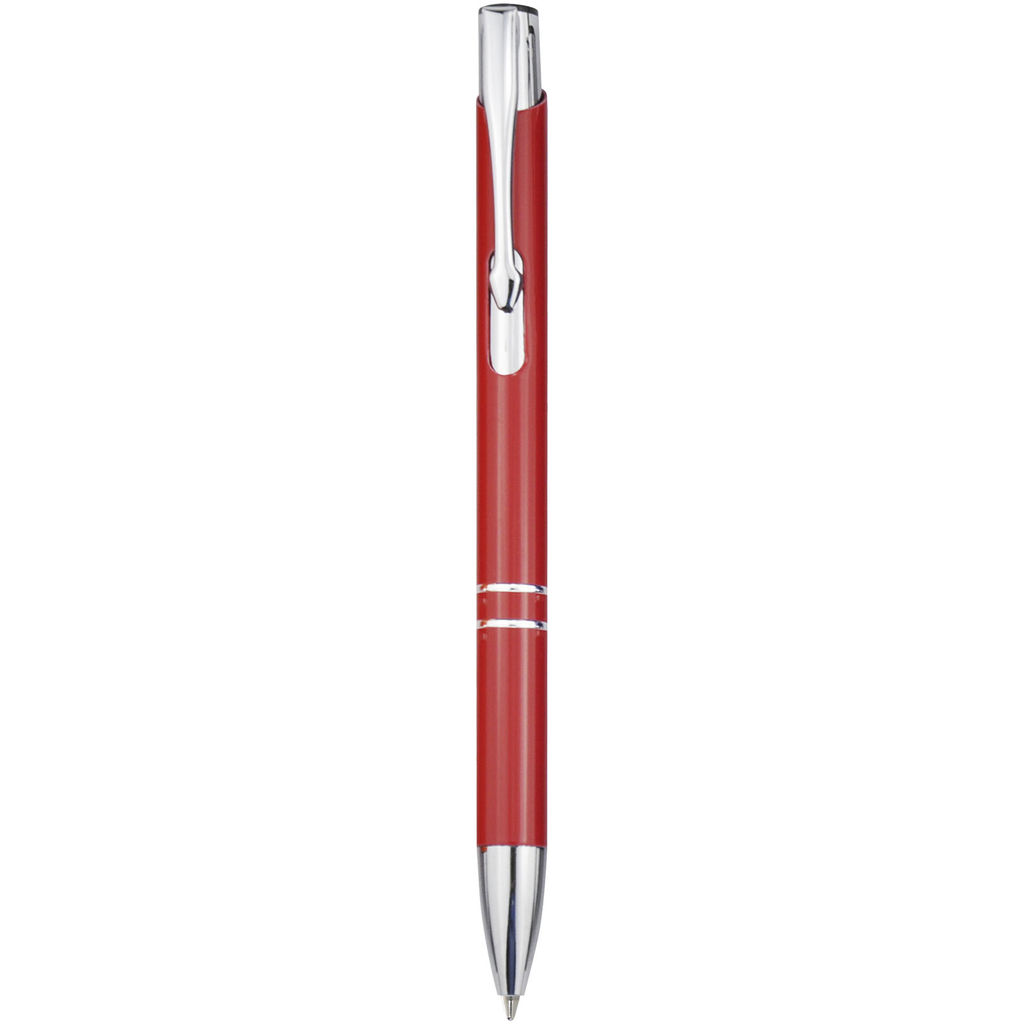Шариковая ручка Moneta из переработанного алюминия, цвет красный