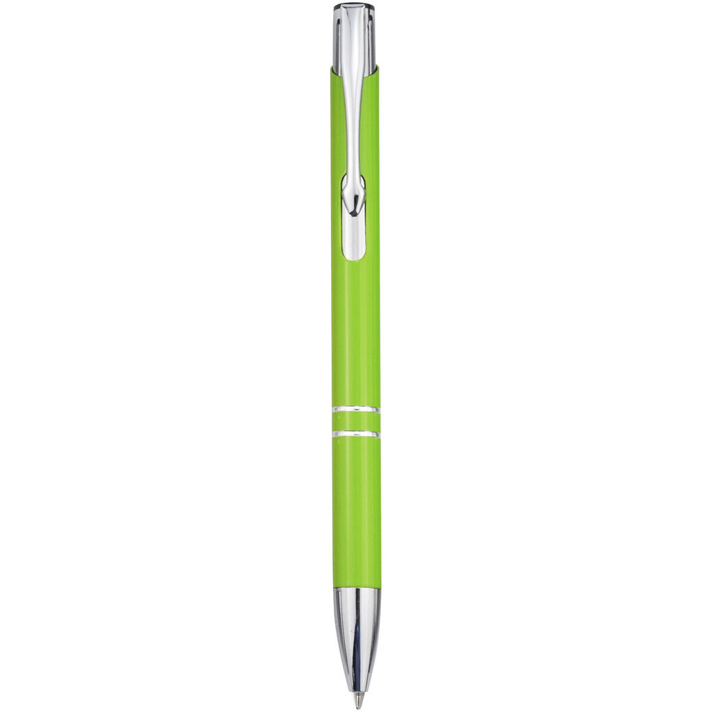 Шариковая ручка Moneta из переработанного алюминия, цвет лайм