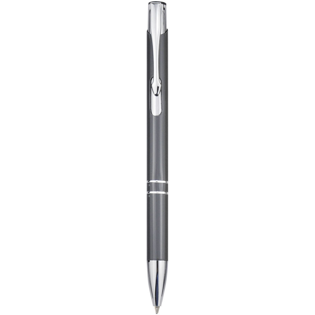 Шариковая ручка Moneta из переработанного алюминия, цвет серый