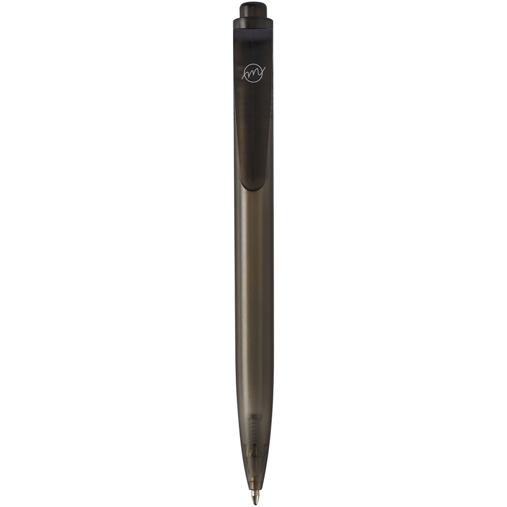 Кулькова ручка Thalaasa з океанічного пластику, колір суцільний чорний