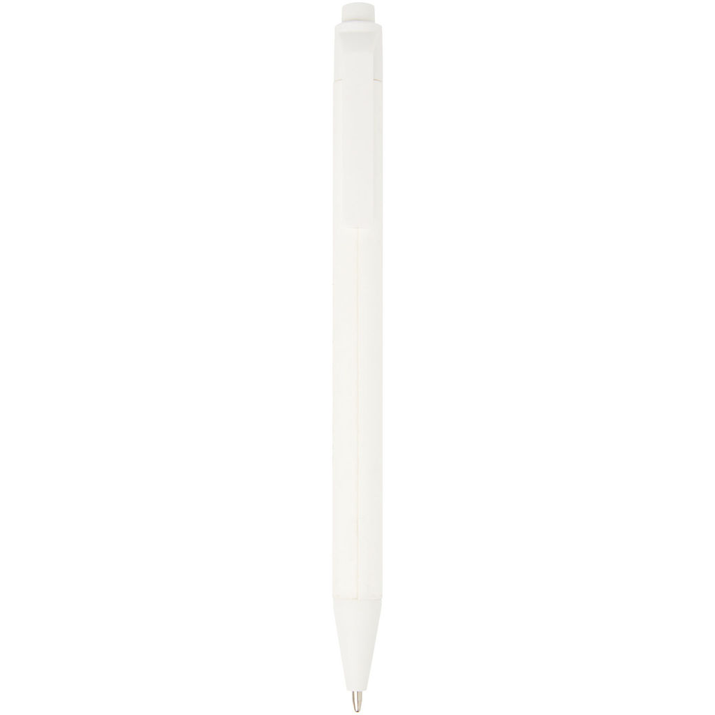 Шариковая ручка Chartik из переработанной бумаги с матовой отделкой, цвет белый