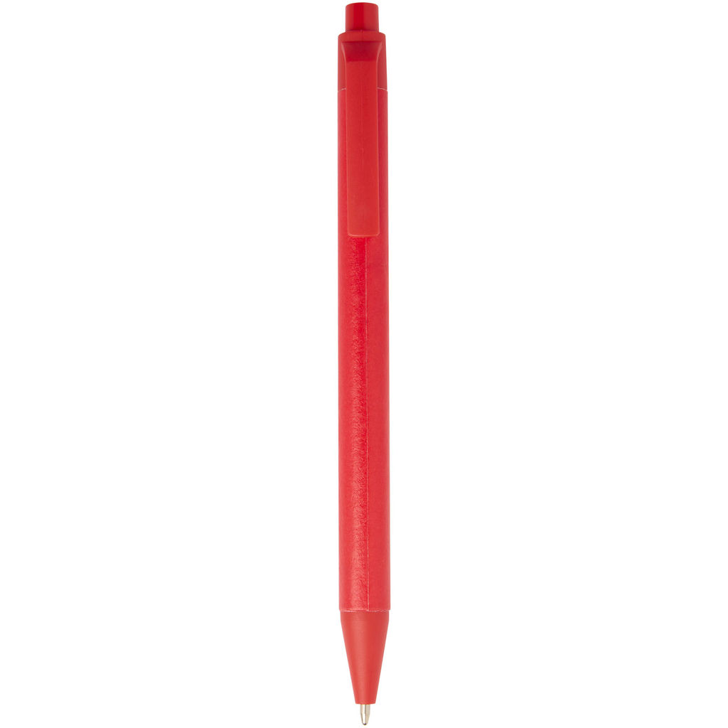 Шариковая ручка Chartik из переработанной бумаги с матовой отделкой, цвет красный