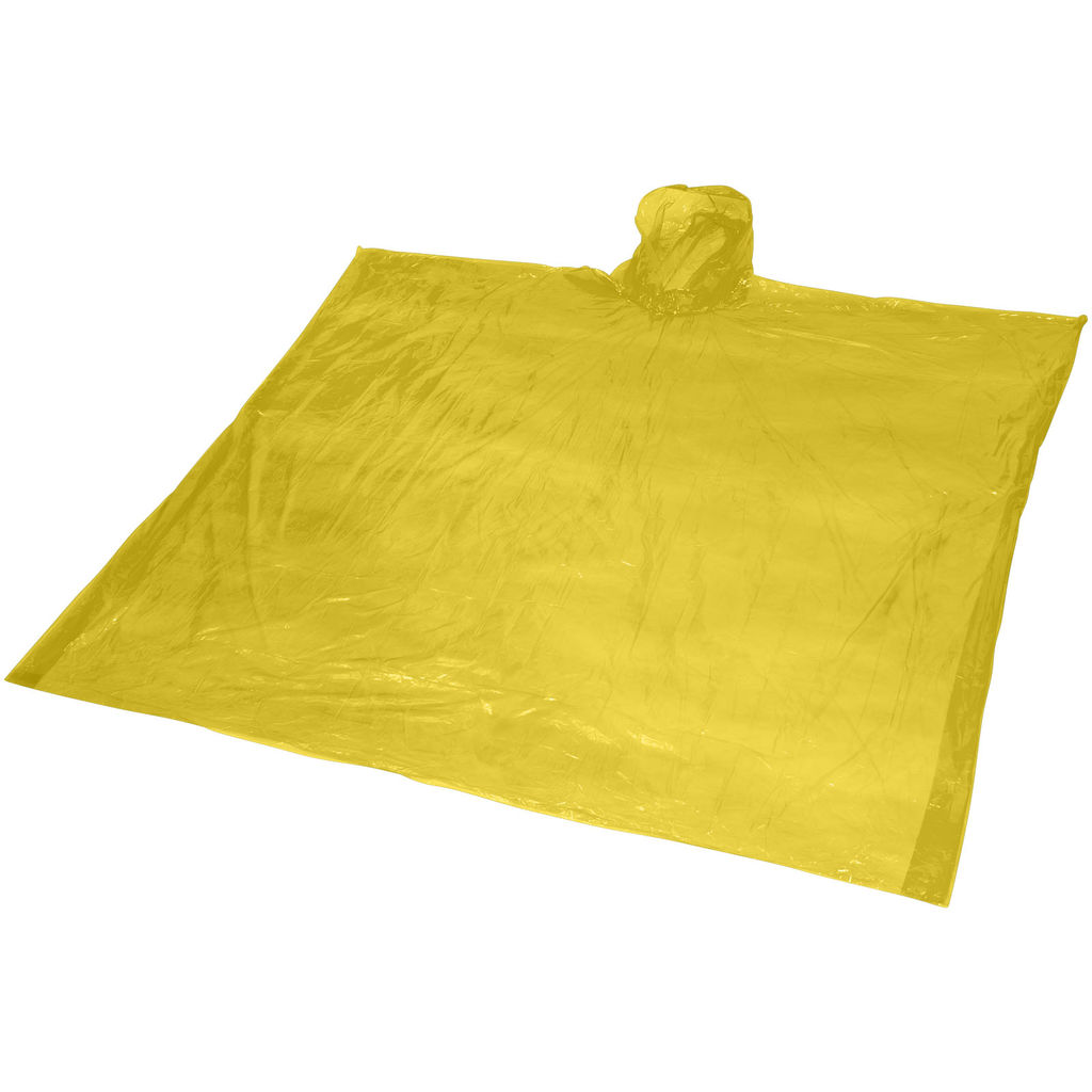 Одноразовый дождевик Mayan с чехлом для хранения из материалов, переработанных по стандарту GRS, цвет желтый