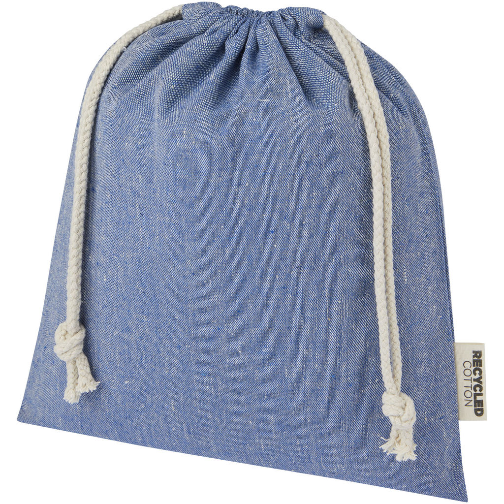 Средняя подарочная сумка Pheebs объемом 1,5 л из хлопка плотностью 150 г/м², переработанного по стандарту GRS, цвет синий яркий