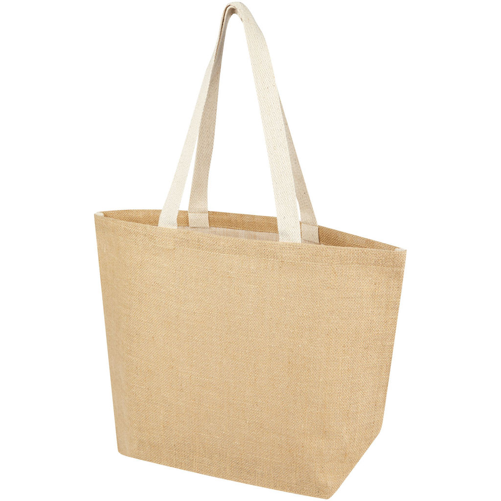 Еко-сумка Juta 12 л із джуту щільністю 300 г/м², колір натуральний, білий