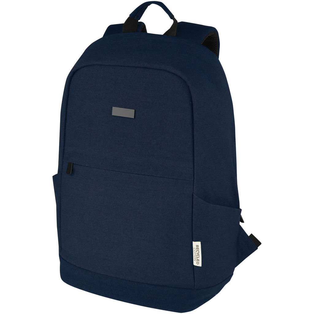 Рюкзак для ноутбука 15,6 дюймов с защитой от кражи Joey объемом 18 л из брезента, переработанного по стандарту GRS, цвет темно-синий