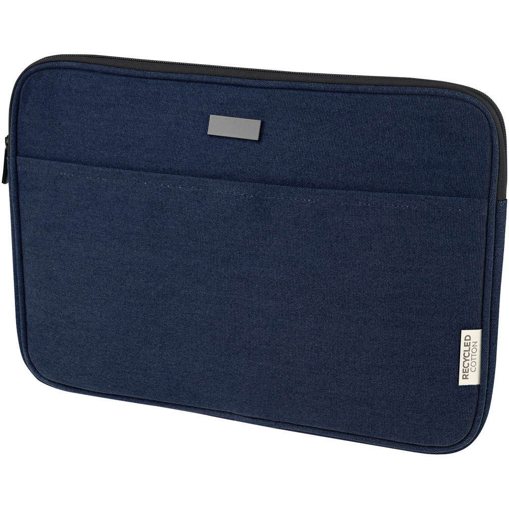 Чохол для 14-дюймового ноутбука Joey  із брезенту, переробленого за стандартом GRS, колір темно-синій