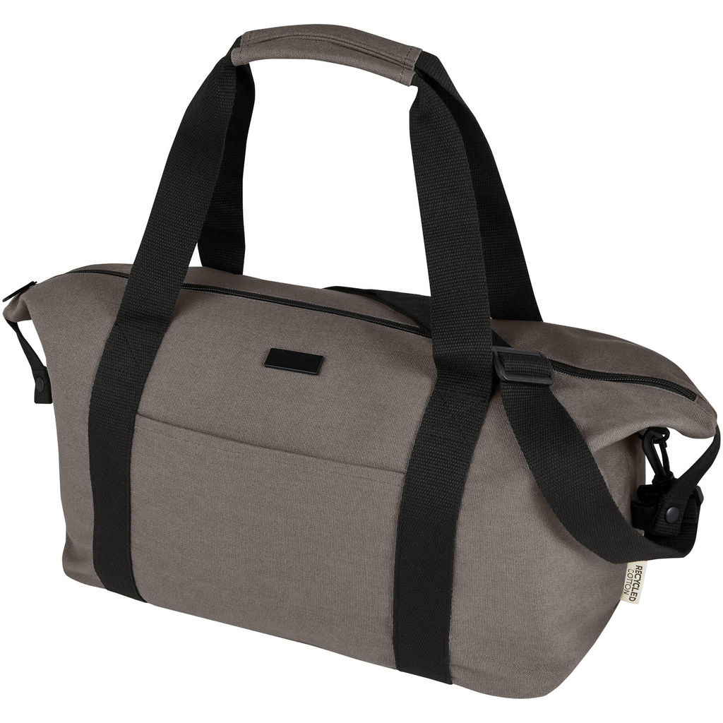 Спортивная сумка Joey из брезента, переработанного по стандарту GRS, объемом 25 л, цвет серый