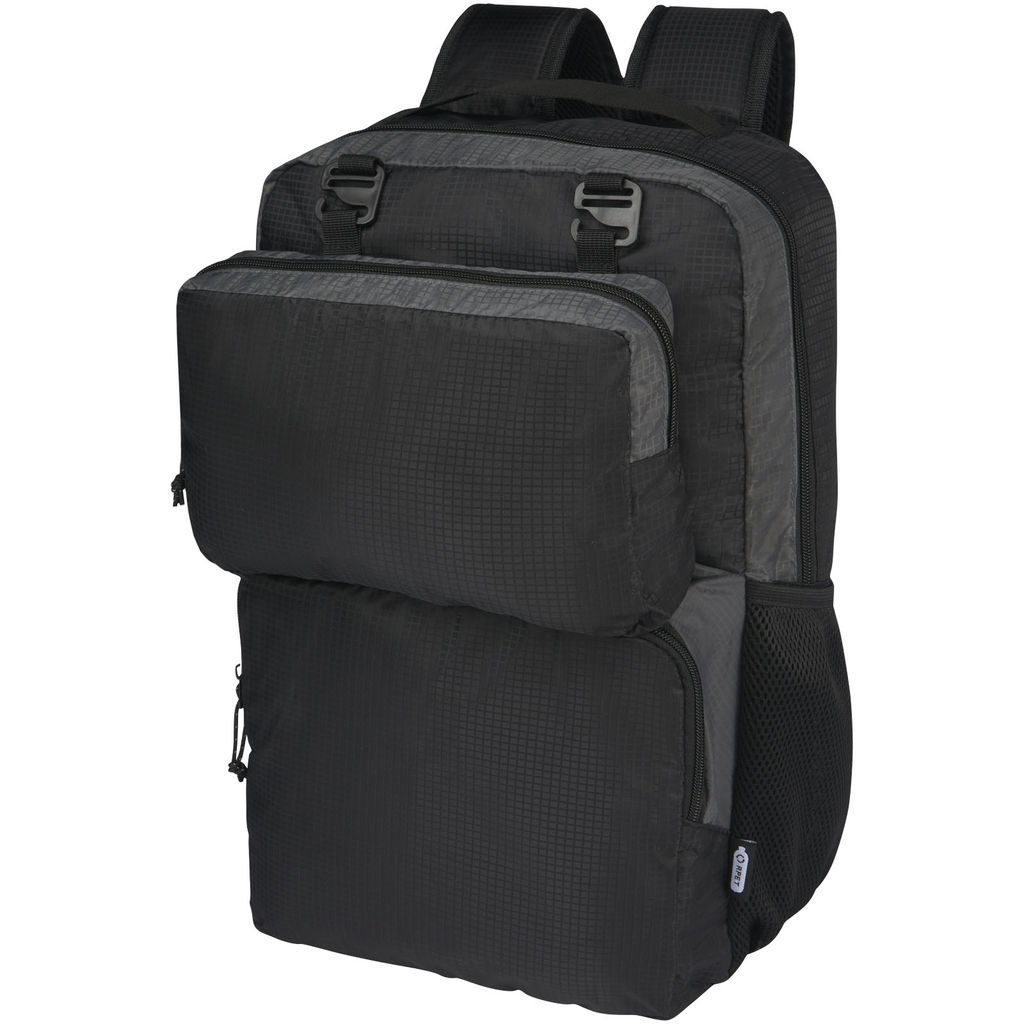 Легкий рюкзак для ноутбука 15-дюймового Trailhead об'ємом 14 л, з перероблених матеріалів за стандартом GRS, колір суцільний чорний, сірий