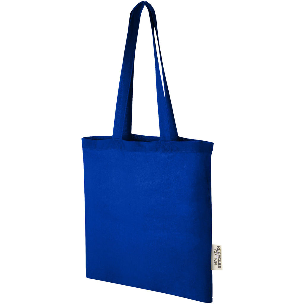 Еко-сумка Madras об'ємом 7 л з переробленої бавовни щільністю 140 г/м5, колір яскраво-синій