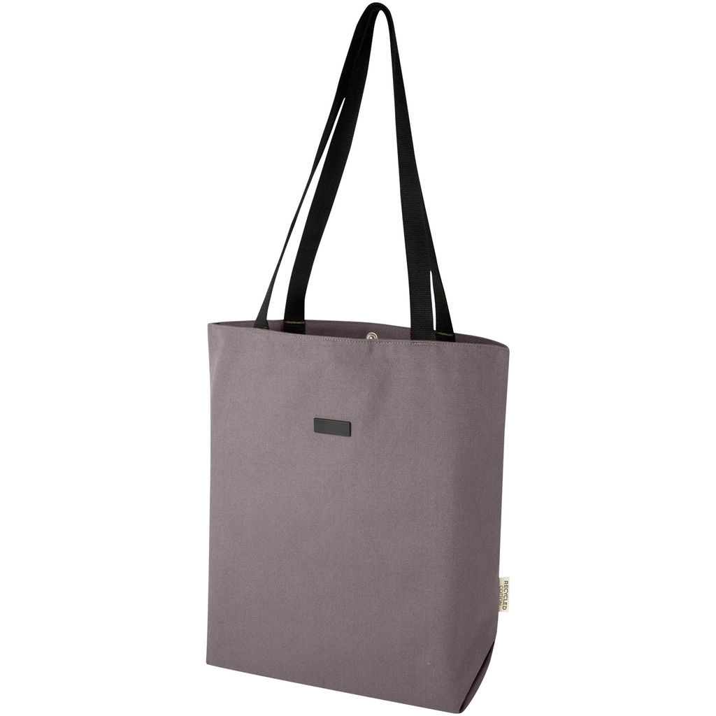 Универсальная эко-сумка Joey из холста, переработанного по стандарту GRS, объемом 14 л, цвет серый