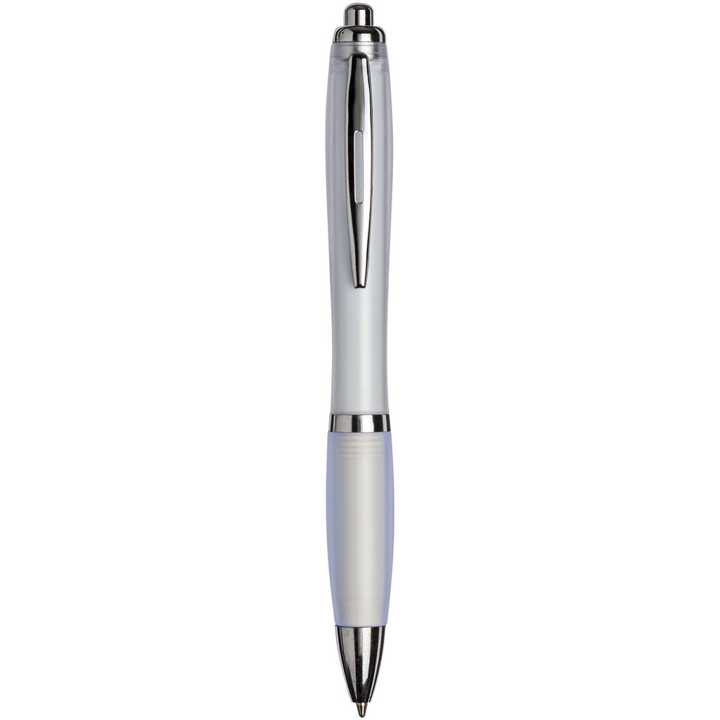 Изящная шариковая ручка с матовым корпусом и рукояткой, цвет белый