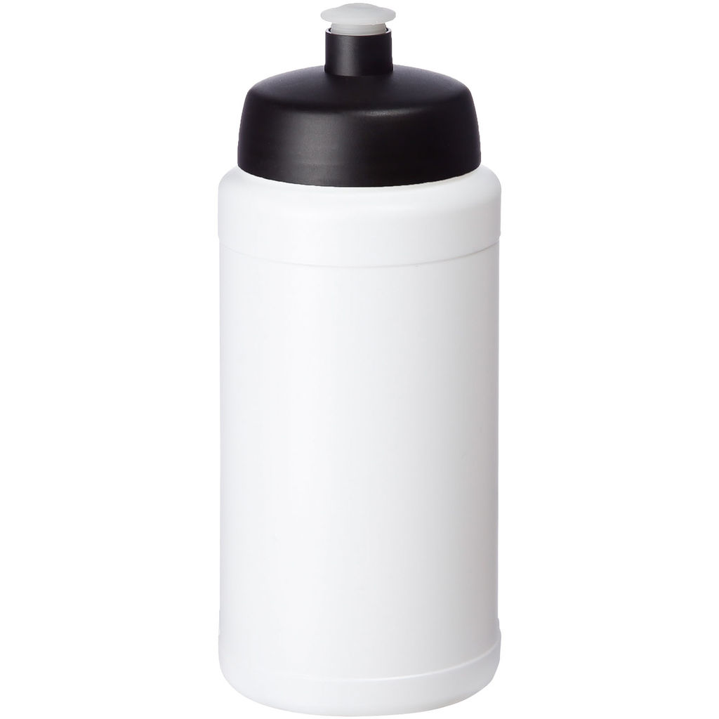 Спортивная бутылка Baseline Plus Renew объемом 500 мл, цвет белый, сплошной черный