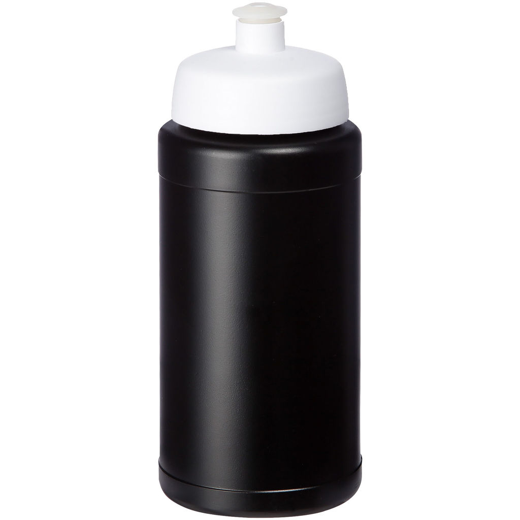 Спортивная бутылка Baseline Plus Renew объемом 500 мл, цвет сплошной черный, белый