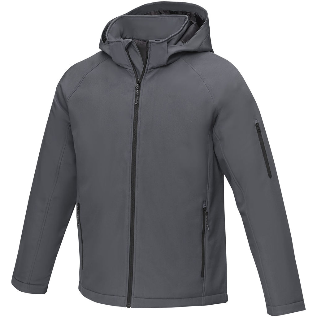 Notus чоловіча утеплена куртка із софтшелу, колір сірий  розмір 3XL