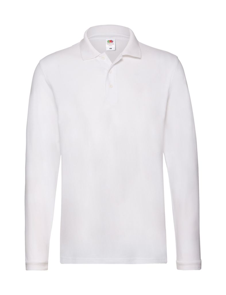 Рубашка-поло Long Sleeve, цвет белый  размер XXL