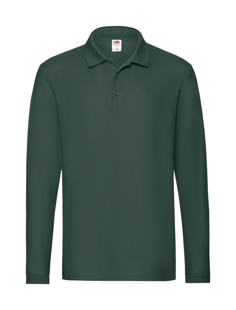 Рубашка-поло Long Sleeve, цвет зеленый  размер L