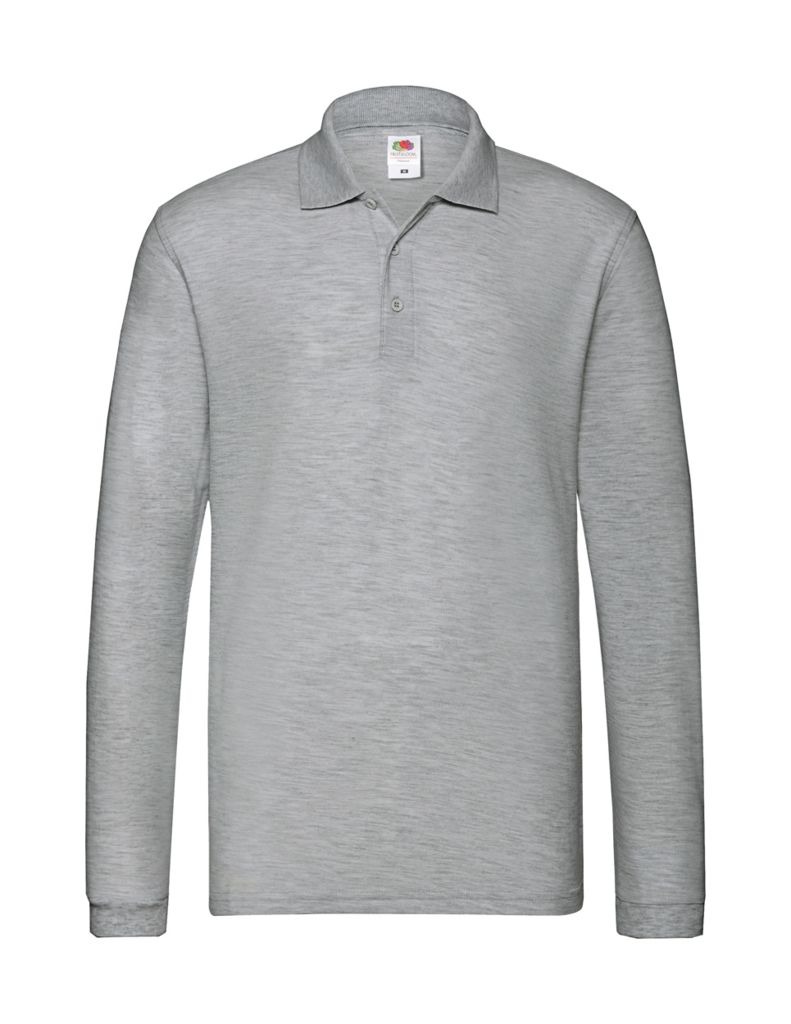 Рубашка-поло Long Sleeve, колір сірий  розмір L