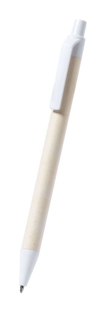 Кулькова ручка Roliok з переробленої упаковки з молока, колір білий