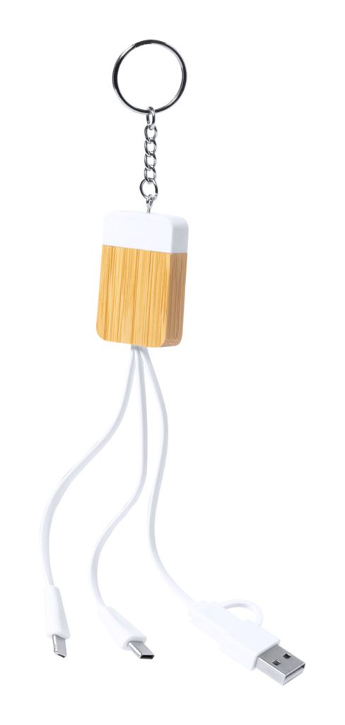 Брелок USB-кабель для зарядки Brestin, цвет натуральный