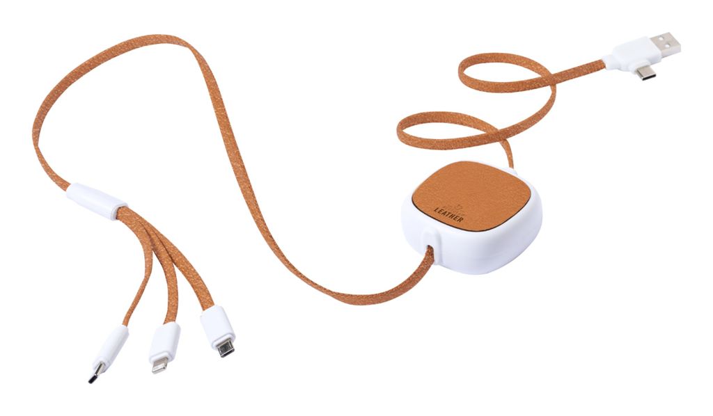 USB-кабель для зарядного пристрою Sherat RCS, колір коричневий