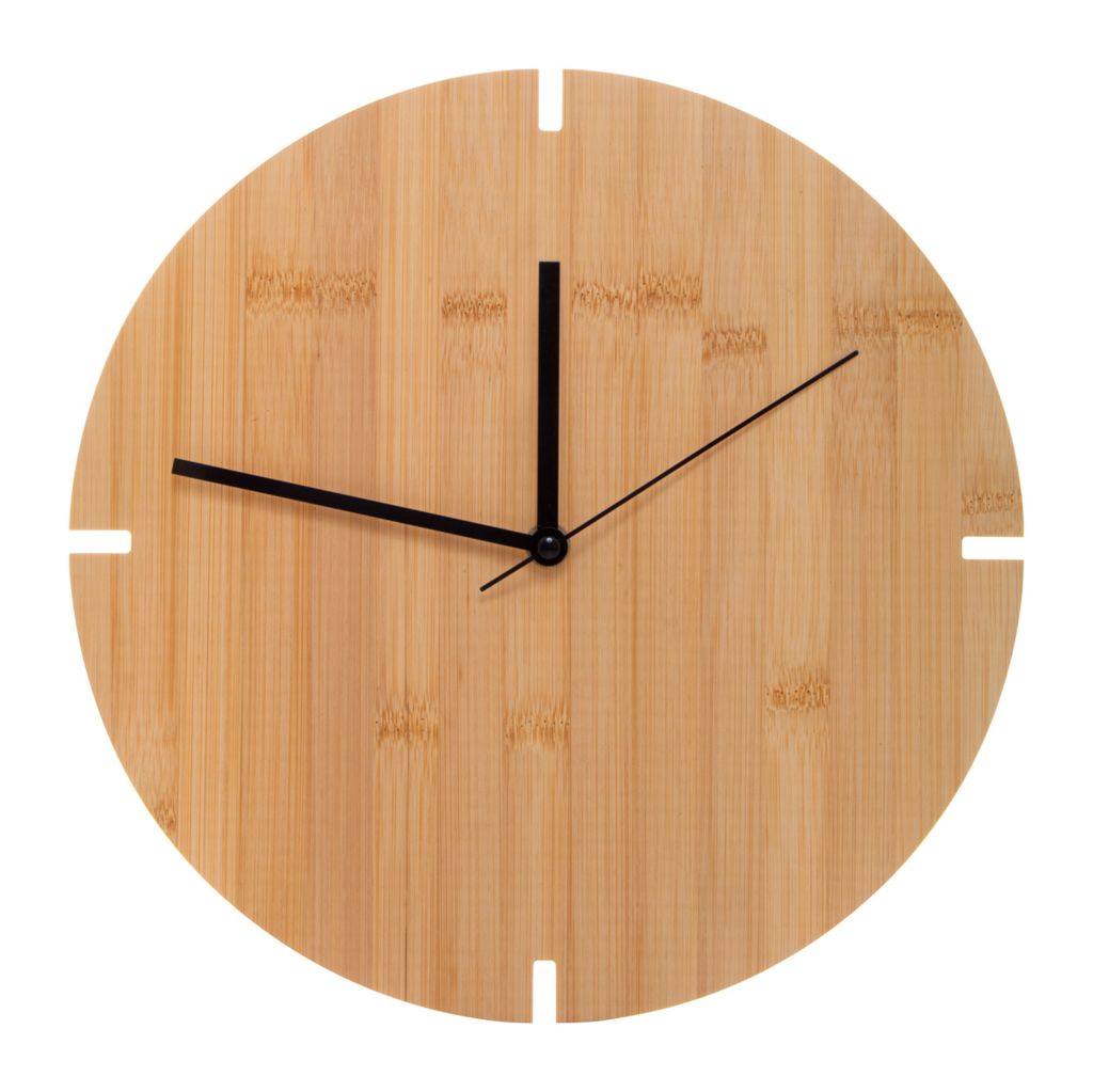 Бамбуковые настенные часы Tokei, цвет натуральный