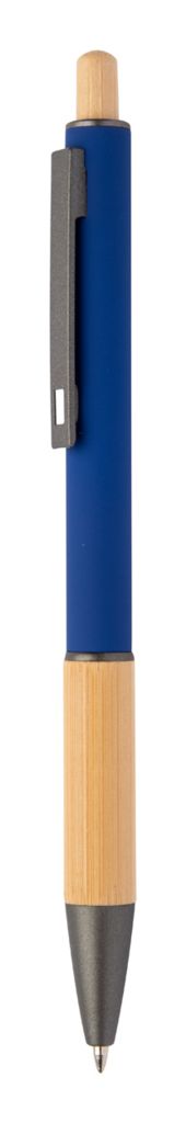 Кулькова ручка з переробленого алюмінію і бамбуку, колір синій