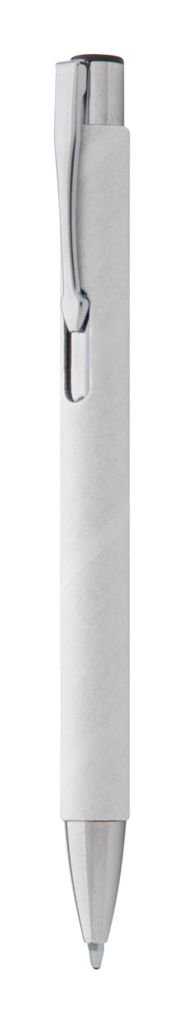 Кулькова ручка Papelles з переробленого паперу, колір білий