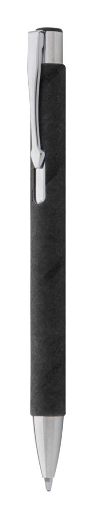 Кулькова ручка Papelles з переробленого паперу, колір чорний