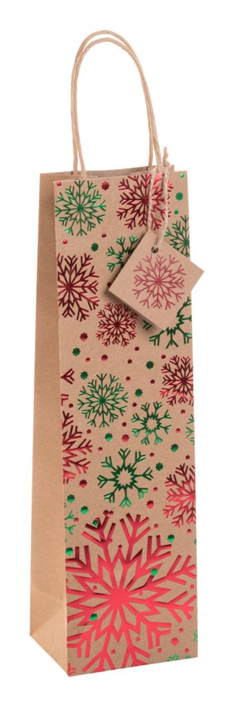 Різдвяний подарунковий пакет, вино Pekkola W, колір різнокольоровий