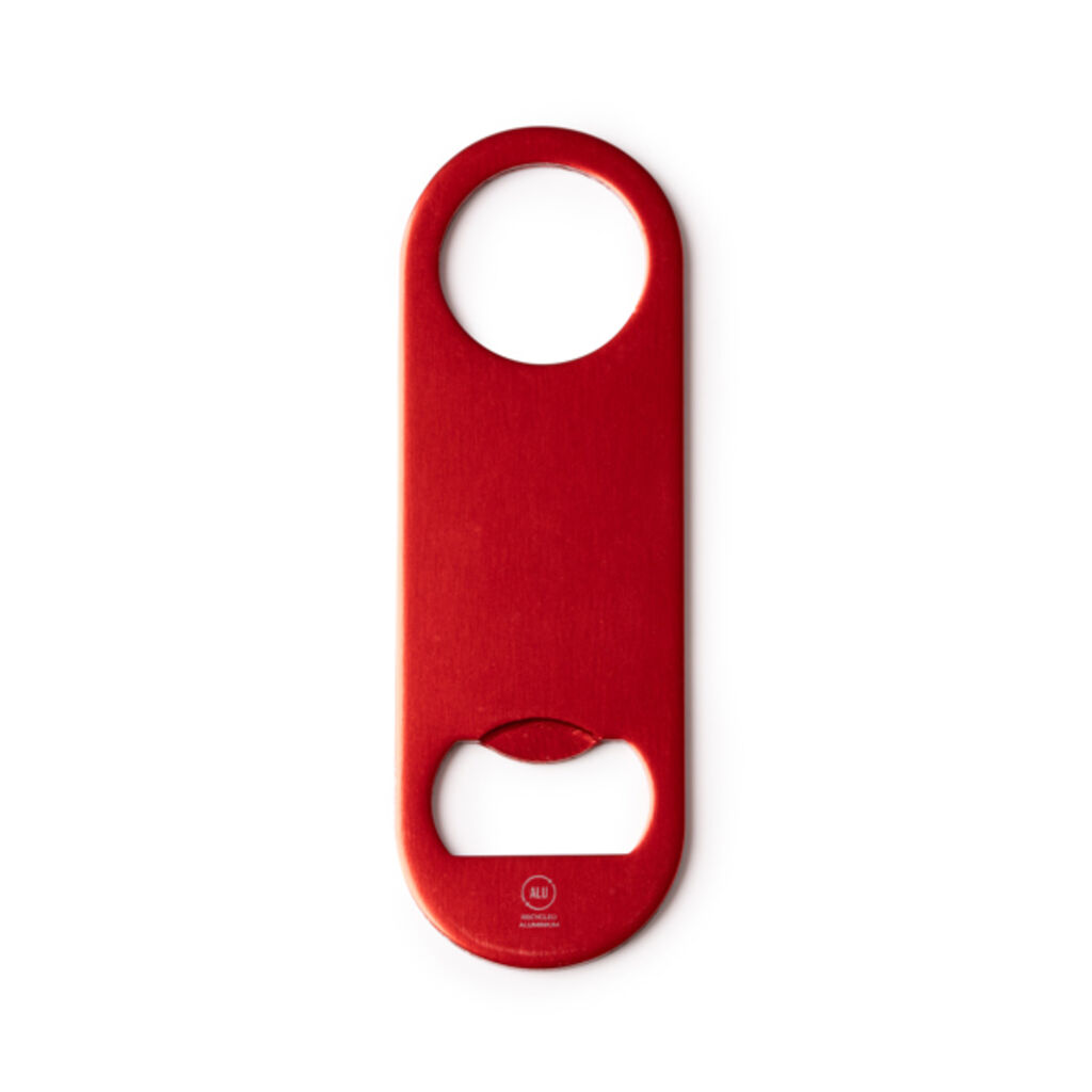 Классическая открывашка из переработанного алюминия, цвет красный