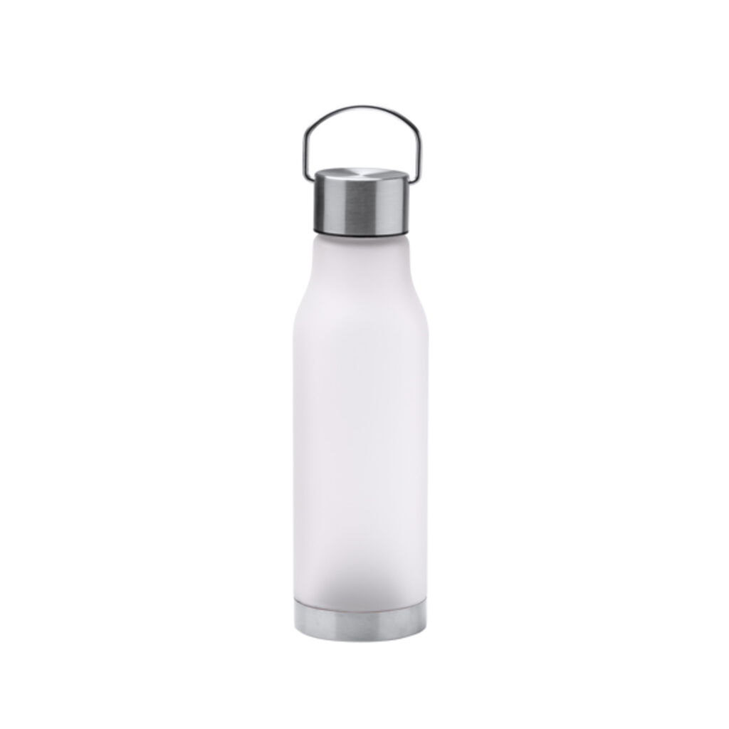 Бутылка из RPET с полупрозрачной матовой отделкой, цвет прозрачный