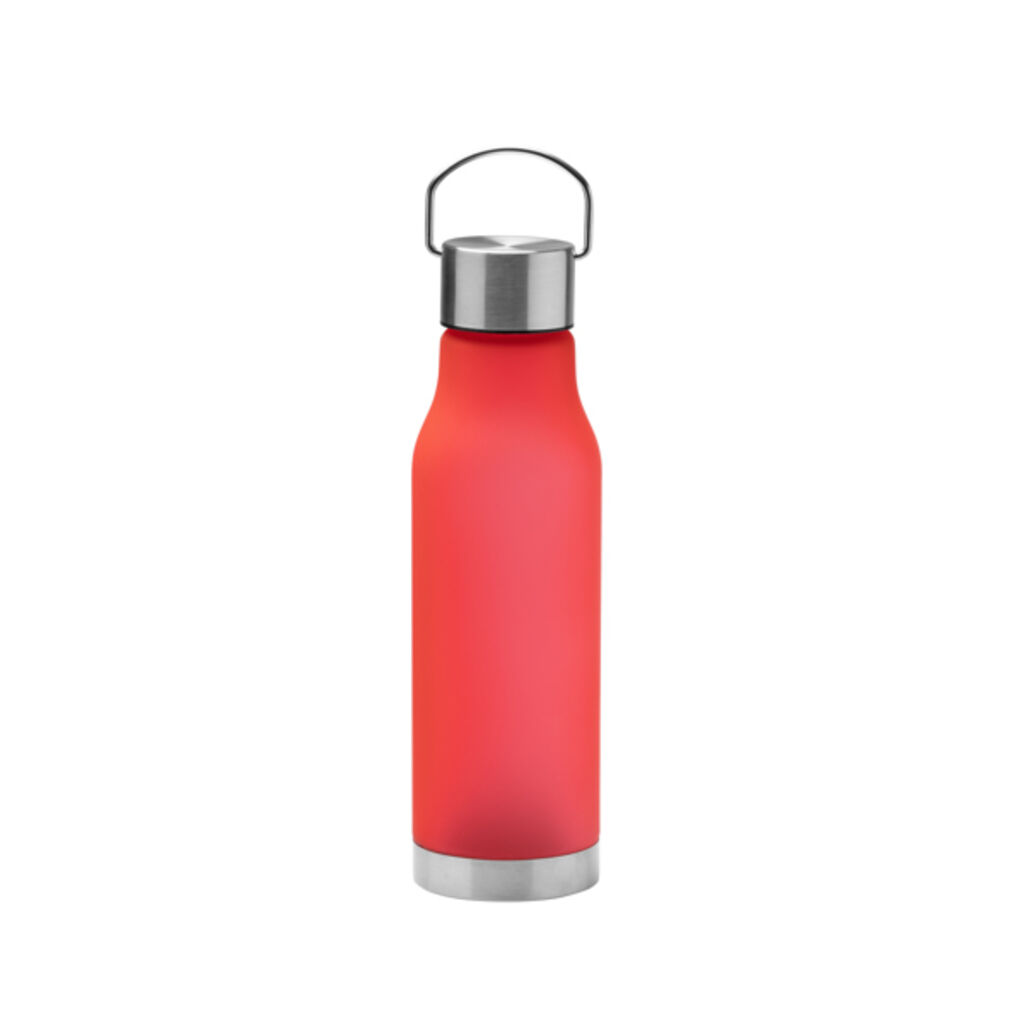 Пляшка RPET із напівпрозорим матовим покриттям, колір червоний