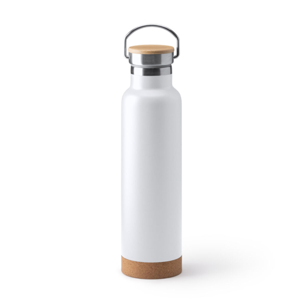 Термічна пляшка з переробленої нержавіючої сталі, колір білий