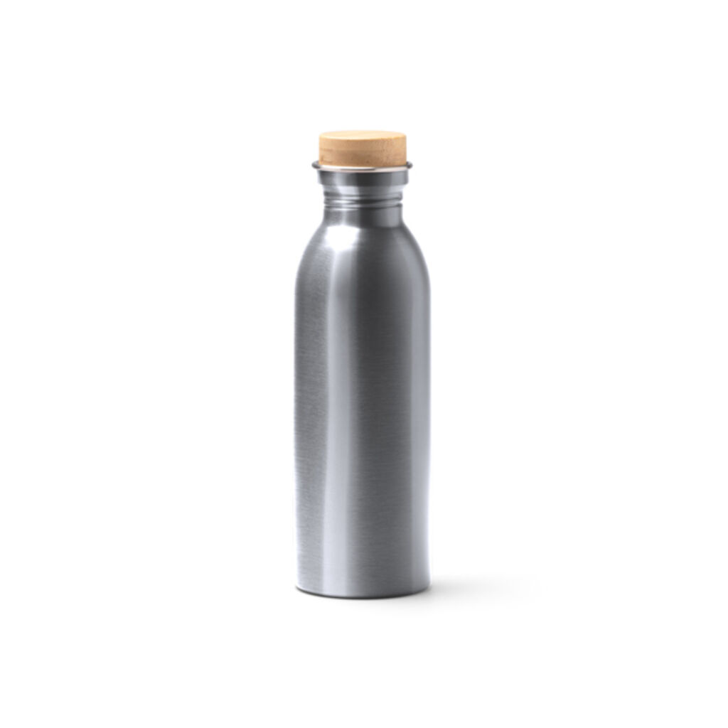 Матовая бутылка из переработанной нержавеющей стали, цвет серебряный