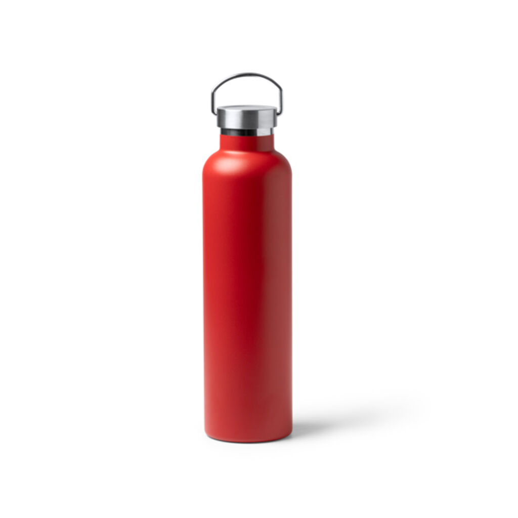 Термопляшка з нержавіючої сталі з матовою обробкою, колір червоний