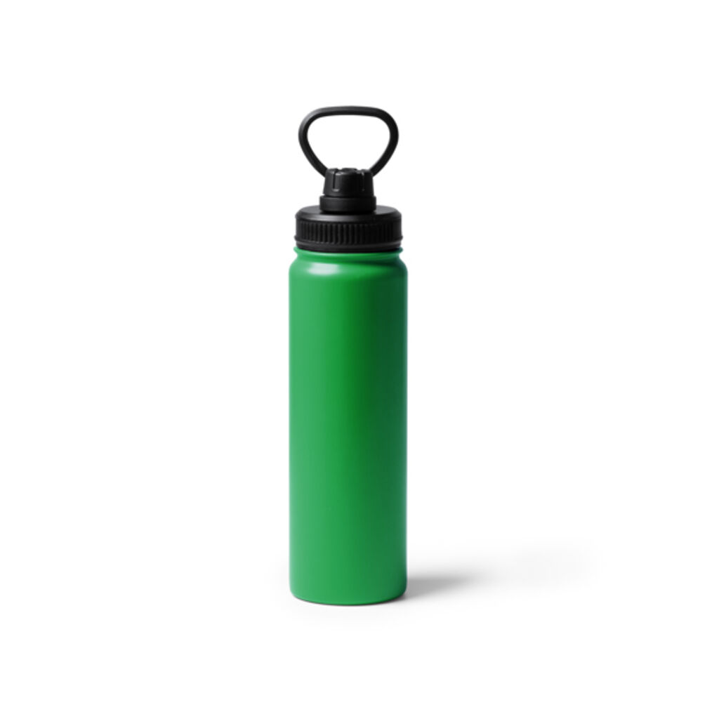 Спортивна пляшка з подвійними стінками з нержавіючої сталі, колір зелений оазис