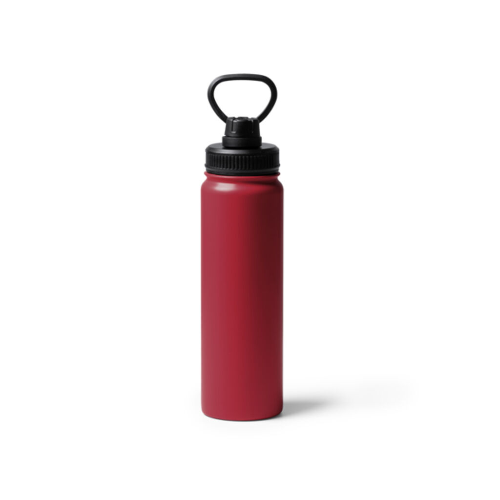 Спортивна пляшка з подвійними стінками з нержавіючої сталі, колір червоний