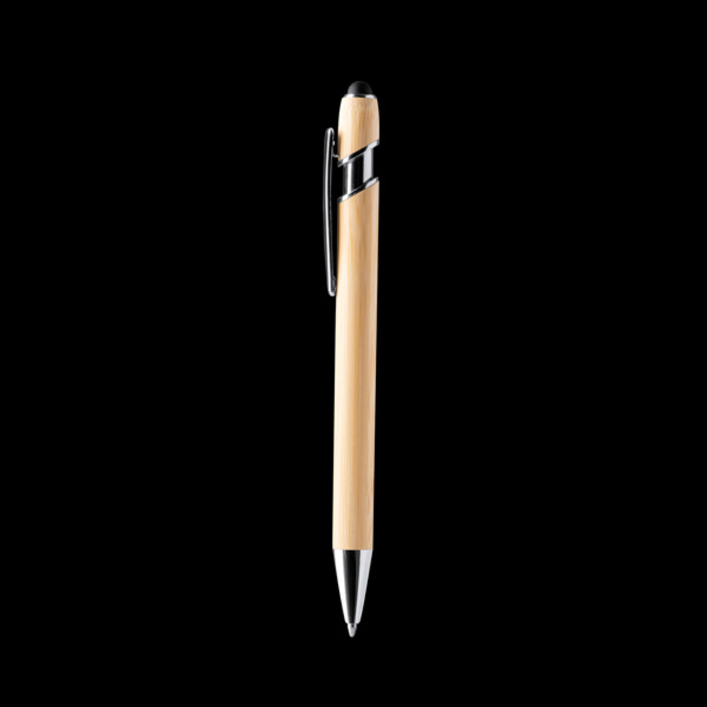 Ручка с корпусом из бамбука, цвет бежевый