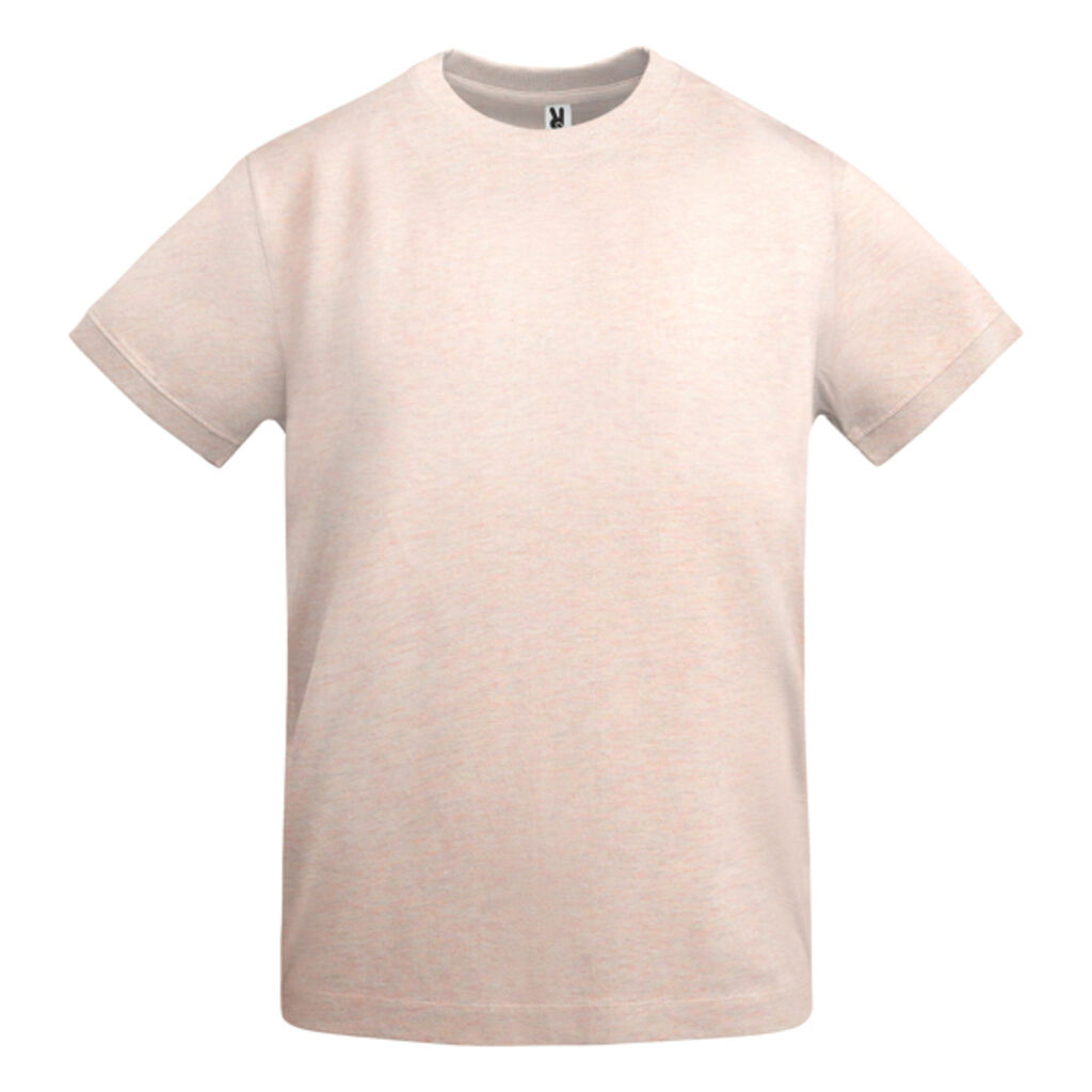Толстая мужская футболка с коротким рукавом из хлопка, цвет розовый