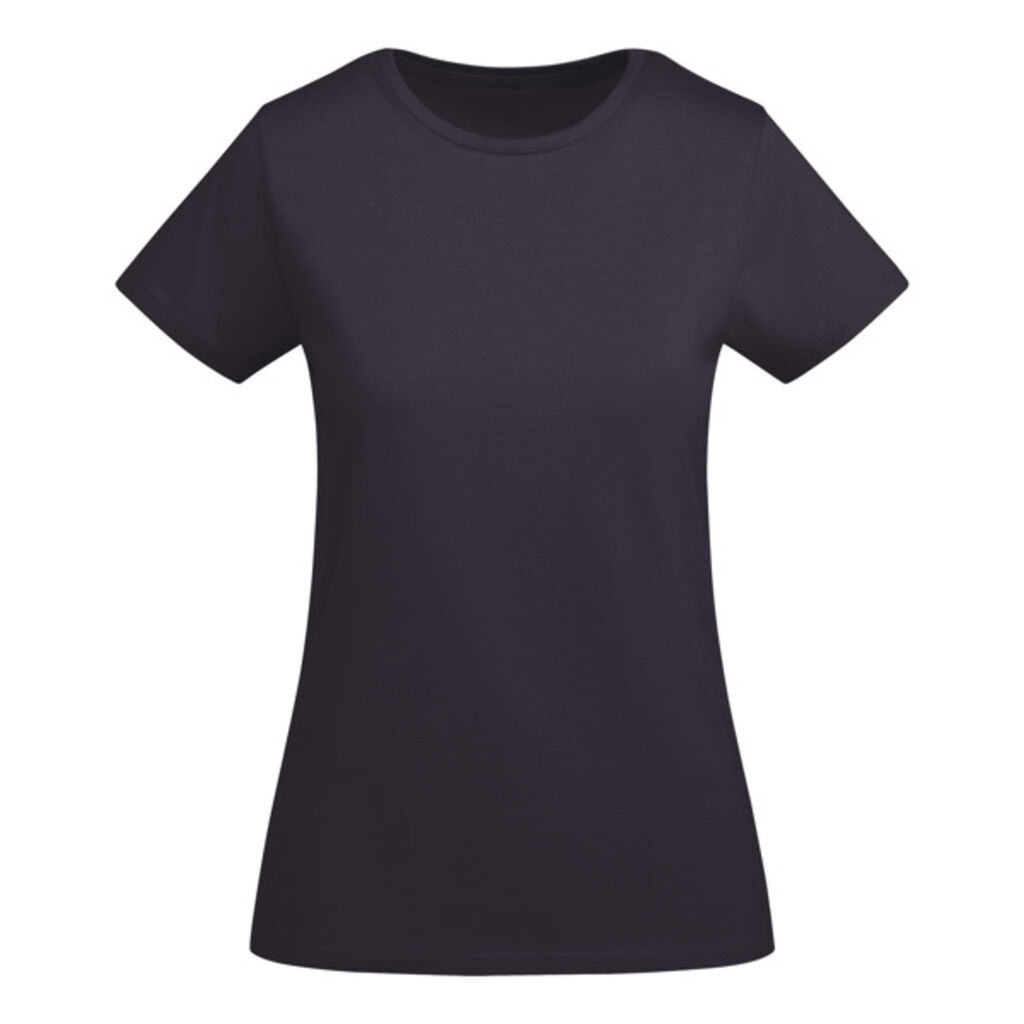Облегающая женская футболка с коротким рукавом из органического хлопка, сертифицированного OCS, цвет сиреневый